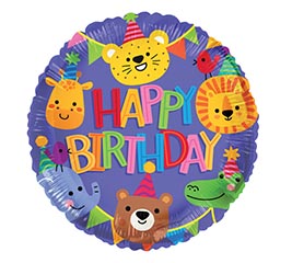 9" INFLATED HBD PARTY ANIMAL BIRTHDAY