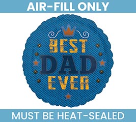 9" FLAT DAD DENIM BEST DAD EVER ROUND