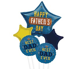 DENIM BEST DAD EVER HFD BALLOON BOUQUET