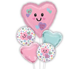 HVD HAPPIEST HEARTS BALLOON BOUQUET