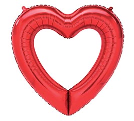 34" PKG LUV RED LINKING HEART SHAPE