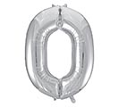 Customers also bought 34&quot; PKG BALLOON NUMBER 0 SILVER product image 