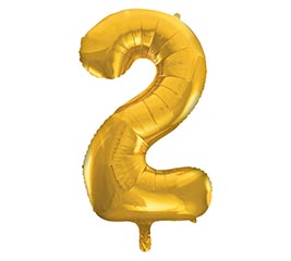 34&quot; PKG BALLOON NUMBER 2 GOLD