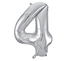 Related Product Image for 34&quot; PKG BALLOON NUMBER 4 SILVER 