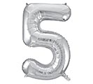 Customers also bought 34&quot; PKG BALLOON NUMBER 5 SILVER product image 