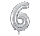 Customers also bought 34&quot; PKG BALLOON NUMBER 6 SILVER product image 