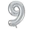 Customers also bought 34&quot; PKG BALLOON NUMBER 9 SILVER product image 