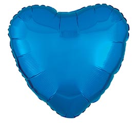 17&quot; METALLIC BLUE HEART SHAPE