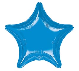 9&quot; INFLATED SOL METALLIC BLUE STAR
