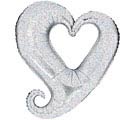 33&quot;LUV SILVER HEART