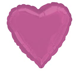 17&quot; BRIGHT BUBBLE GUM PINK HEART BALLOON