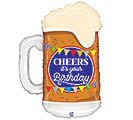 34&quot;PKG HBD CHEERS BIRTHDAY BEER CLEAR