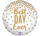 18&quot;PKG WED BEST DAY EVER GLITTERING