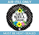 9&quot;FLAT FLORAL GET WELL SOON