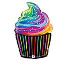 27&quot;PACKAGED RAINBOW CUPCAKE BALLOON