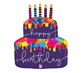 25&quot; PKG BIRTHDAY CAKE SHAPE BALLOON