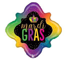 24"PKG MARDI GRAS OMBRE CROWN