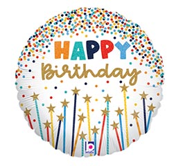 18&quot;PKG BIRTHDAY STAR CANDLES