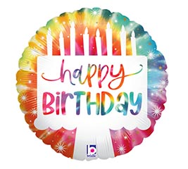 9&quot;INFLATED TIE-DYE CAKE BIRTHDAY