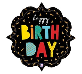 24&quot;PKG BIRTHDAY ORNATE DIAMOND