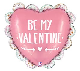 24&quot;PKG VALENTINE DOODLE RUFFLE HEART