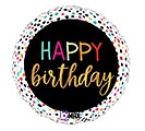 18&quot;PKG BIRTHDAY COLORFUL DOTS