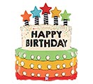 26&quot;PKG CANDLE STARS BIRTHDAY CAKE SHAPE