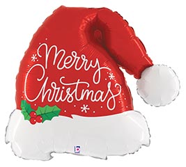 27&quot;PKG CHRISTMAS SANTA HAT SHAPE