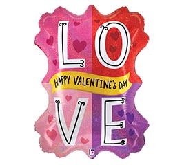 29&quot;PKG HVD COLOR BLOCK GLITTER HOLOGRAPH