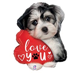 24&quot;PKG LOVE YOU PUPPY SHAPE