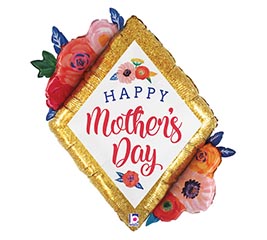 28&quot;PKG MOTHER&#39;S DAY FLORAL DIAMOND SHAPE