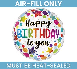 9&quot; FLAT BIRTHDAY STARS  DOTS MINI