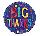 9&quot; INFLATED BIG THANKS BLUE MINI BALLOON