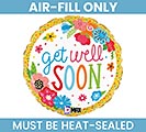9&quot; FLAT GET WELL FLORAL MINI BALLOON