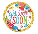 9&quot; INFLATED GET WELL FLORAL MINI BALLOON