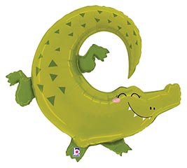34&quot; PKG JUNGLE ALLIGATOR SHAPE BALLOON
