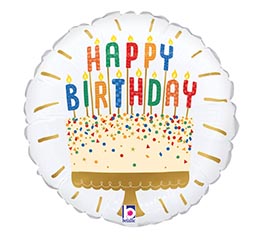 9&quot; INFLATED BIRTHDAY CAKE CANDLES MINI