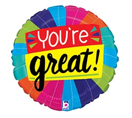 9&quot; INFLATED YOU&#39;RE GREAT COLOR BURST