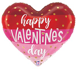 28&quot;PKG HVD SATIN STRIPES HEART SHAPE