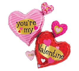 30&quot;PKG VALENTINE PATTERN MULTI HEARTS