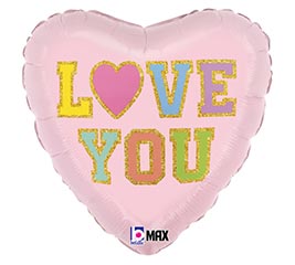 18&quot;ILY LOVE PATCH HEART LOVE YOU