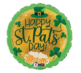 18&quot;STP HAPPY ST. PAT&#39;S BEER  SHAMROCKS