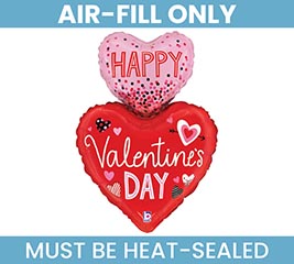 14&quot;FLAT HVD VALENTINE HEARTS MINI SHAPE