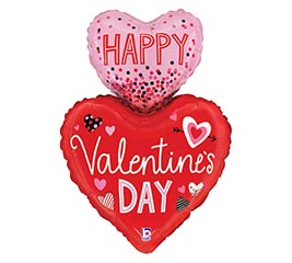 14&quot;INFLATED VALENTINE HEARTS MINI SHAPE