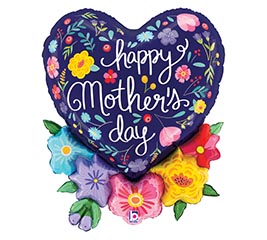 28&quot;PKG MOTHER&#39;S DAY FOLK FLORAL HEART