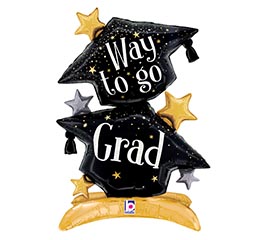 29&quot;PKG STANDUPS GRAD HATS WAY TO GO