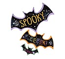 Related Product Image for 42&quot;PKG SPOOKY BAT TRIO GLITTER HOLOGRAPH 