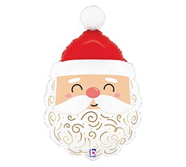 25&quot;PKG XMA JOYFUL SANTA SHAPE