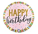 Related Product Image for 18&quot;PKG HBD PASTEL STRIPES 2 SIDED HOLOGR 