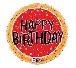 18&quot;PKG HBD FUN CONFETTI